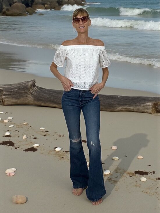 rag & bone Tops - Rag And Bone Flavia Top Blouse 2XS XXS White Off The Shoulder NEW